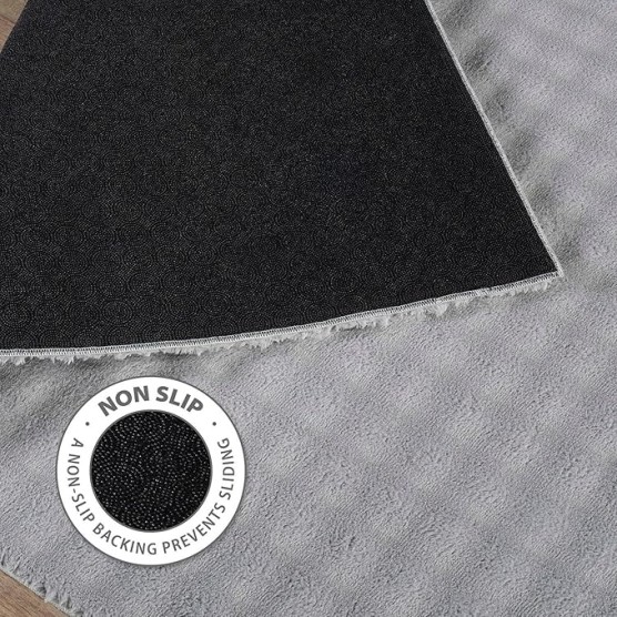 Plush Area Rug 8x10 Modern Fluffy Shag Shaggy Ultra Soft Bedside Rugs Non Slip High Pile Easy to Clean Durable Living Room Dining Room Indoor Carpet (8 x 10 Gray)