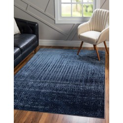 Del Mar Collection Area Rug - Jennifer (7' 10" x 11' Rectangle, Blue/ Navy Blue)