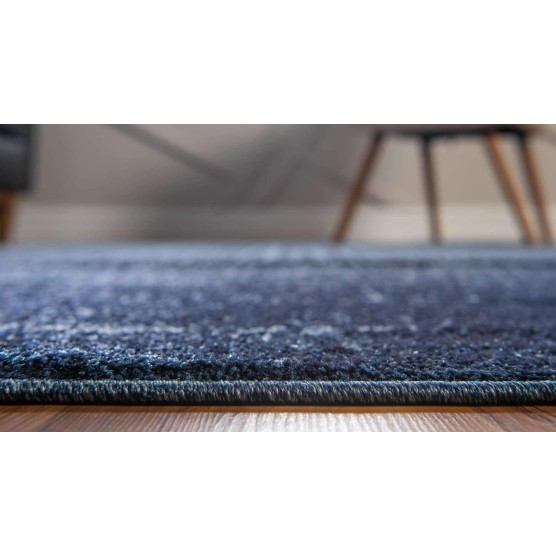 Del Mar Collection Area Rug - Jennifer (7' 10" x 11' Rectangle, Blue/ Navy Blue)